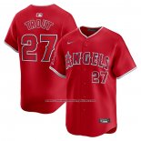 Camiseta Beisbol Hombre Los Angeles Angels Mike Trout Alterno Limited Rojo