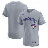 Camiseta Beisbol Hombre Toronto Blue Jays Road Elite Gris