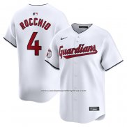 Camiseta Beisbol Hombre Cleveland Guardians Brayan Rocchio Primera Limited Blanco