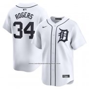 Camiseta Beisbol Hombre Detroit Tigers Jake Rogers Primera Limited Blanco