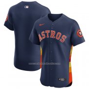 Camiseta Beisbol Hombre Houston Astros Alterno Primera Elite Azul