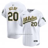 Camiseta Beisbol Hombre Oakland Athletics Zack Gelof Primera Limited Blanco