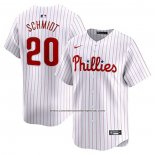 Camiseta Beisbol Hombre Philadelphia Phillies Mike Schmidt Primera Jugador Blanco