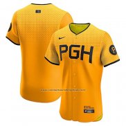 Camiseta Beisbol Hombre Pittsburgh Pirates Elite Amarillo