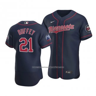 Camiseta Beisbol Hombre Minnesota Twins Tyler Duffey Autentico Alterno Azul