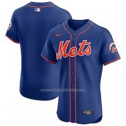 Camiseta Beisbol Hombre New York Mets Alterno Primera Elite Azul