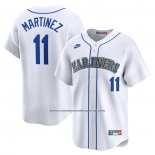 Camiseta Beisbol Hombre Seattle Mariners Edgar Martinez Throwback Cooperstown Limited Blanco