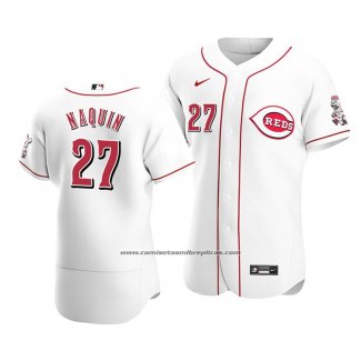 Camiseta Beisbol Hombre Cincinnati Reds Tyler Naquin Autentico Primera Blanco