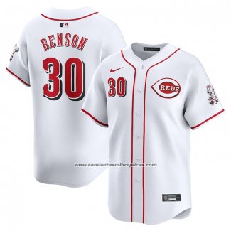 Camiseta Beisbol Hombre Cincinnati Reds Will Benson Primera Limited Blanco