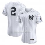 Camiseta Beisbol Hombre New York Yankees Derek Jeter Primera Elite Blanco