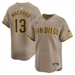 Camiseta Beisbol Hombre San Diego Padres Manny Machado Alterno Limited Marron