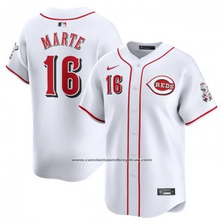 Camiseta Beisbol Hombre Cincinnati Reds Noelvi Marte Primera Limited Blanco