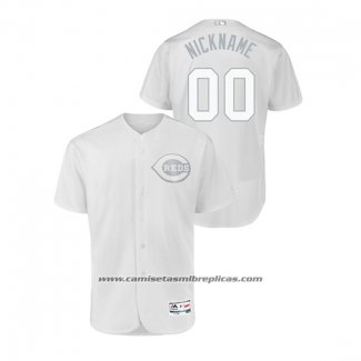 Camiseta Beisbol Hombre Cincinnati Reds Personalizada 2019 Players Weekend Autentico Blanco