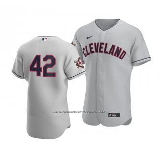 Camiseta Beisbol Hombre Cleveland Indians Jackie Robinson Day Autentico Gris