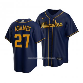 Camiseta Beisbol Hombre Milwaukee Brewers Willy Adames Replica Azul