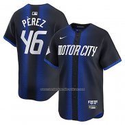 Camiseta Beisbol Hombre Detroit Tigers Wenceel Perez Limited Negro