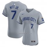 Camiseta Beisbol Hombre Kansas City Royals Bobby Witt Jr. Elite Gris