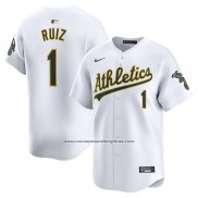 Camiseta Beisbol Hombre Oakland Athletics Esteury Ruiz Primera Limited Blanco