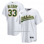 Camiseta Beisbol Hombre Oakland Athletics JJ Bleday Primera Replica Blanco