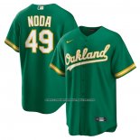 Camiseta Beisbol Hombre Oakland Athletics Ryan Noda Alterno Replica Verde