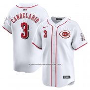 Camiseta Beisbol Hombre Cincinnati Reds Jeimer Candelario Primera Limited Blanco