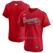 Camiseta Beisbol Hombre Atlanta Braves Alterno Elite Rojo