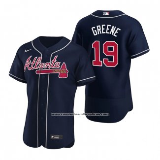 Camiseta Beisbol Hombre Atlanta Braves Shane Greene Autentico Alterno 2020 Azul