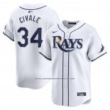 Camiseta Beisbol Hombre Tampa Bay Rays Aaron Civale Primera Limited Blanco