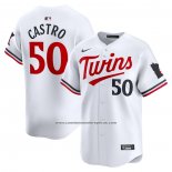 Camiseta Beisbol Hombre Minnesota Twins Willi Castro Primera Limited Blanco