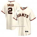 Camiseta Beisbol Hombre San Francisco Giants Jorge Soler Primera Replica Crema