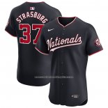 Camiseta Beisbol Hombre Washington Nationals Stephen Strasburg Alterno Elite Negro