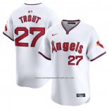 Camiseta Beisbol Hombre Los Angeles Angels Mike Trout Alterno Limited Blanco