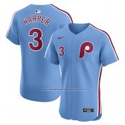 Camiseta Beisbol Hombre Philadelphia Phillies Bryce Harper Alterno Elite Azul