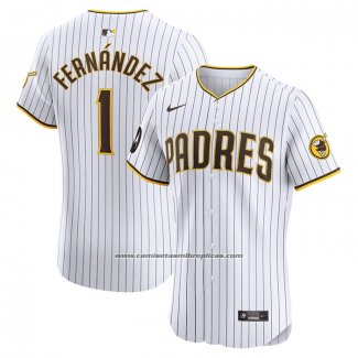 Camiseta Beisbol Hombre San Diego Padres Tony Fernandez Primera Elite Blanco