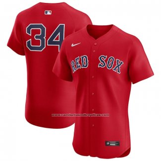 Camiseta Beisbol Hombre Boston Red Sox David Ortiz Alterno Elite Rojo