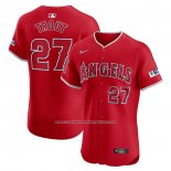 Camiseta Beisbol Hombre Los Angeles Angels Mike Trout Alterno Elite Rojo