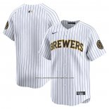 Camiseta Beisbol Hombre Milwaukee Brewers Alterno Limited Blanco