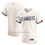 Camiseta Beisbol Hombre Los Angeles Dodgers Elite Blanco