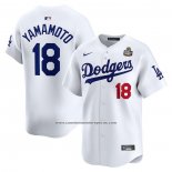 Camiseta Beisbol Hombre Los Angeles Dodgers Yoshinobu Yamamoto Primera Limited Blanco