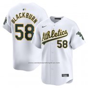 Camiseta Beisbol Hombre Oakland Athletics Paul Blackburn Primera Limited Blanco