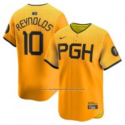 Camiseta Beisbol Hombre Pittsburgh Pirates Bryan Reynolds City Connect Limited Oro